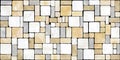 mosaic wall tiles for bathroom, ceramic wall with stone texture arranged in a luster Royalty Free Stock Photo