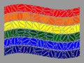Coffee Waving LGBT Flag - Mosaic of Coffee
