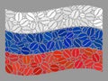 Coffee Waving Russia Flag - Mosaic of Coffee