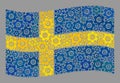 Waving System Sweden Flag - Collage of Gear Items