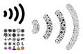 Mosaic Wireless Icon of Infection Viruses