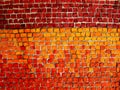 Mosaic yellow orange red gradient