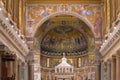 Mosaics in the apse of the Basilica of Santa Maria in Trastevere. Rome, Italy Royalty Free Stock Photo