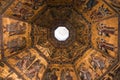 Mosaics ceiling at Baptistery of San Giovanni Battistero Royalty Free Stock Photo