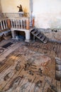 Mosaics and statue inside Basilica di Aquileia Royalty Free Stock Photo