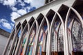 Mosaics view and architectural arch shapes of Saint Matthew Cathedral