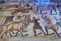 Mosaics at Villa Romana del Casale (Roman Villa) in Piazza Armerina Sicily Italy Royalty Free Stock Photo