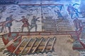 Mosaics at Villa Romana del Casale (Roman Villa) in Piazza Armerina Sicily Italy Royalty Free Stock Photo