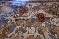 Mosaics at Villa Romana del Casale (Roman Villa) in Piazza Armerina Sicily Italy Royalty Free Stock Photo