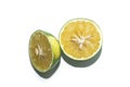 Mosambi sweet lime fruit with white background full cut Royalty Free Stock Photo