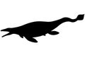 Mosasaurus (Tylosaurus) silhouette Royalty Free Stock Photo