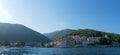 MOSCENICKA DRAGA, CROATIA, August 9th, 2019 - popular coastal tourist resort, View from the boat trip to the pictorial village and