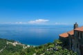 Moscenicka Draga - A panoramic view from above of the shore along Moscenicka Draga, Croatia Royalty Free Stock Photo