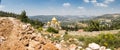 Moscovia Gorny monastery church buildings panorama Jerusalem city