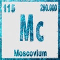 Moscovium Chemical Element Blue on White Royalty Free Stock Photo