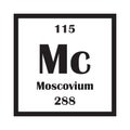 Moscovium chemical element icon Royalty Free Stock Photo