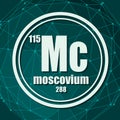 Moscovium chemical element.