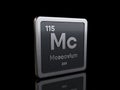 Moscovium Mc, element symbol from periodic table series