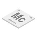 Moscovium, Mc, periodic table element