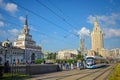 Scenic view of the Komsomolskaya railway square