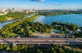Moscow aerial view, Russia. Aerial scenic view of Moskva River Royalty Free Stock Photo