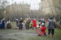 MOSCOW - APRIL 28: Battle of East - Russia-Orda XI-XV centuries on Maneuvers East versus West, on April 28, 2013 in Moscow, Russia