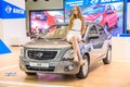 MOSCOW - AUG 2016: Ravon R4 presented at MIAS Moscow International Automobile Salon on August 20, 2016 in Moscow, Russia