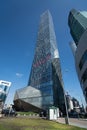 MOSCOW - AUGUST 31, 2017: Futuristic view of Moscow-City skyscrapers. Moscow-City (Moscow International Business Center) is a mod