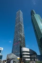 MOSCOW - AUGUST 31, 2017: Futuristic view of Moscow-City skyscrapers. Moscow-City (Moscow International Business Center) is a mod