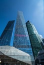 MOSCOW - AUGUST 31, 2017: Futuristic view of Moscow-City skyscrapers. Moscow-City (Moscow International Business Center) is a mod