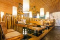 MOSCOW - AUGUST 2014: Interior of the Japanese sushi restaurant chain Royalty Free Stock Photo