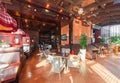 MOSCOW - AUGUST 2014: Interior of a luxury disco bar restaurant with a banquet hall and cafeteria