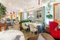 MOSCOW - AUGUST 2014: Luxurious interior Mediterranean bar restaurant 