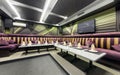 MOSCOW - AUGUST 2014: The modern interior of the VIP room of the restaurant-karaoke