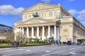 Moscow. Bolshoi Theater on Theatre Square Royalty Free Stock Photo