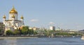 Moscow, cathedral of Jesus Christ Saviour Royalty Free Stock Photo