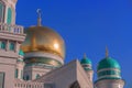 Moscow Cathedral Mosque Russia. Islamic holy place Royalty Free Stock Photo