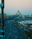 Moscow center covid traffic background