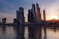 Moscow City modern urban landscape. Russia Royalty Free Stock Photo