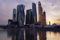 Moscow City modern urban landscape. Russia Royalty Free Stock Photo