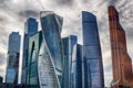 Moscow City. The center of business in Russia. Conduction of financial transactions. Moscow Russia.