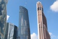 Moscow City. Fragments of the high-rise business center Royalty Free Stock Photo