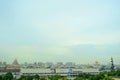 Moscow City. Modern buildings. Street panoramic photo.