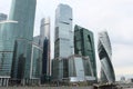 Moscow City on Presnenskaya embankment Royalty Free Stock Photo