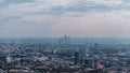 Moscow City skyscrapers group from high above Royalty Free Stock Photo