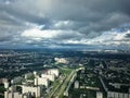 Moscow city. View from the Ostankino Tower in the autumn Royalty Free Stock Photo