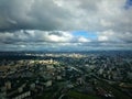 Moscow city. View from the Ostankino Tower in the autumn Royalty Free Stock Photo