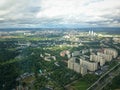 Moscow city. View from the Ostankino Tower in the autumn Royalty Free Stock Photo