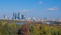 Moscow city view from Vorobyovy Mountains