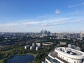 A Moscow City wide overview from the skyscrappers` roof